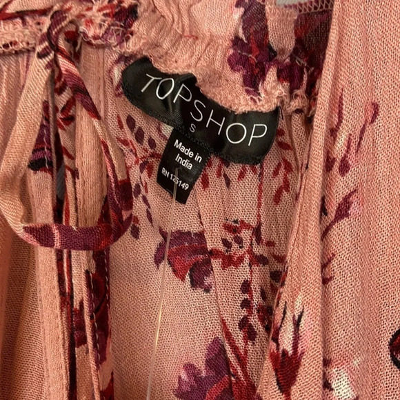 TopShop Semi Sheer Floral Surplice Romper - Picture 6 of 10